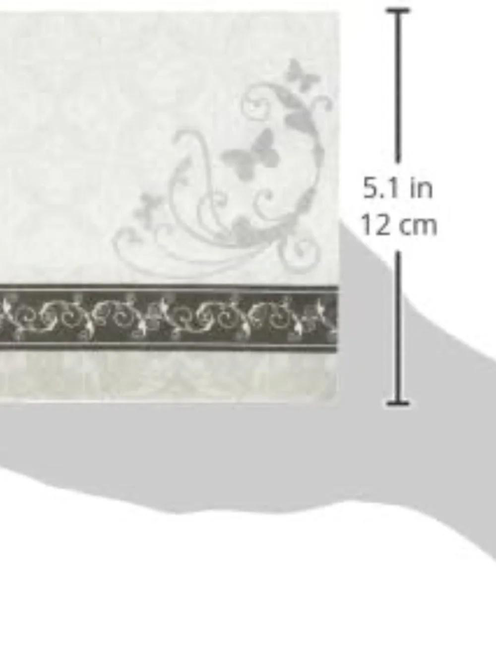 Victorian Wedding Beverage Napkins, Elegant Gray Cocktail Party Napkins (16ct)